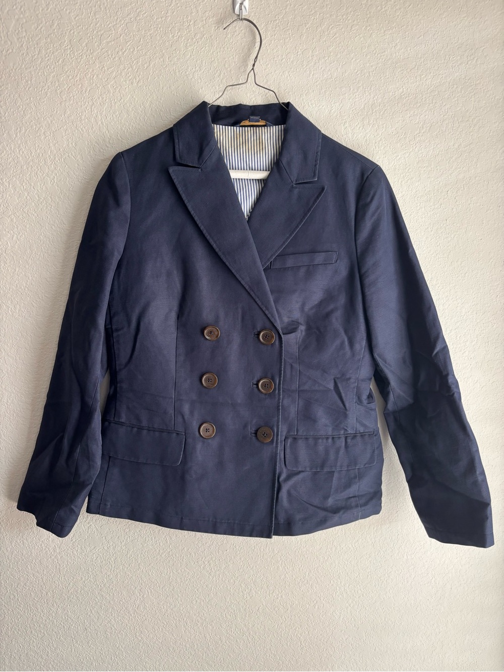 Brooks Brothers Double-Breasted Navy Blazer